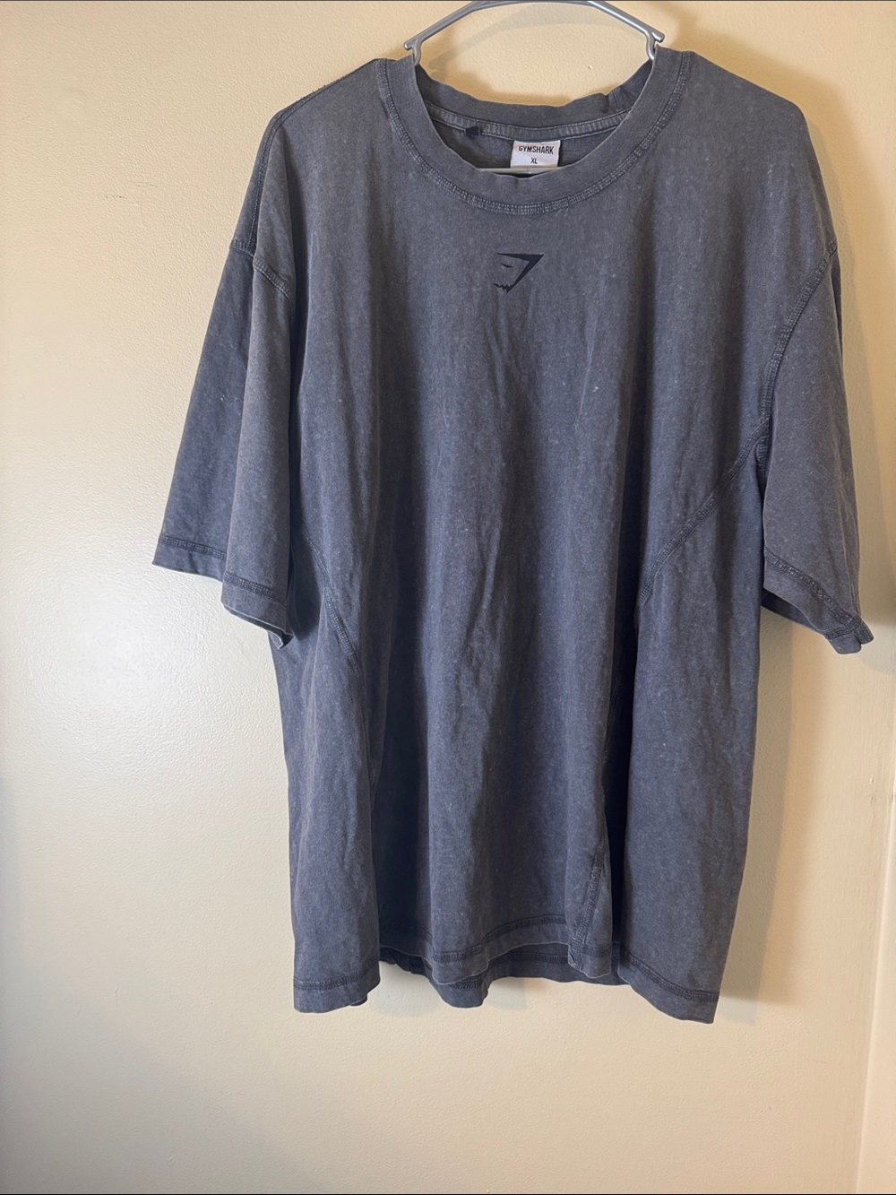 Gymshark Men's Washed Charcoal Crew Neck Tee